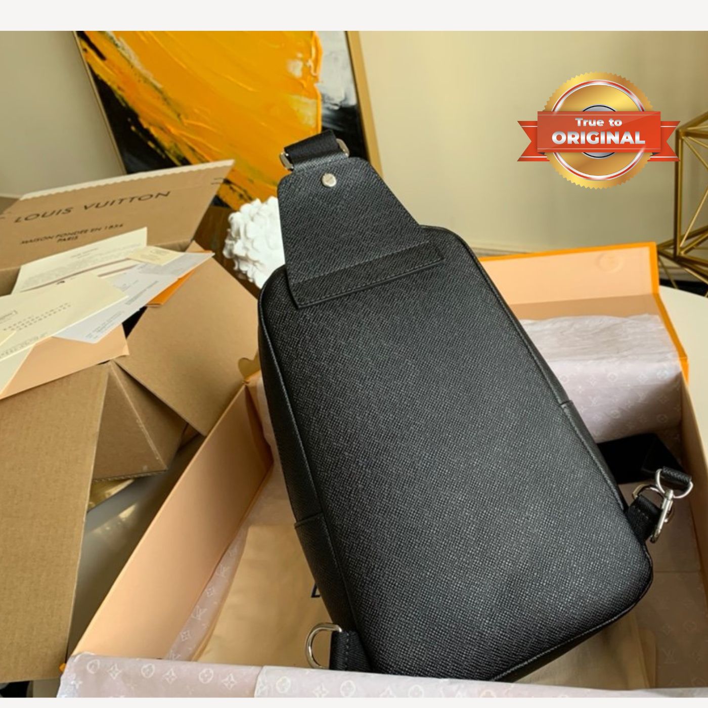 [True-to-ORIGINAL] Louis Vuitton Avenue Sling Bag Black For Women 12.2in/31cm